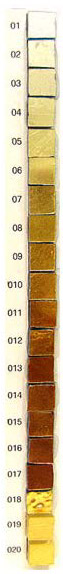 Gold Mosaic Tile Colour Scale