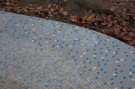 Brunnenbecken Zustand während Restaurierung
