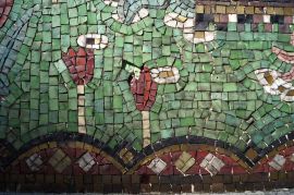 Mosaic on the Dernburg family grave, Detail before the restoration