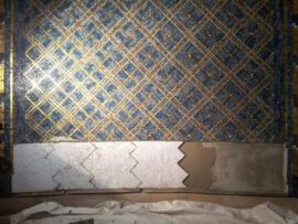 complement of wall mosaic with upside down technology