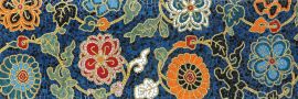 Blumenmosaik nach einem chinesischen Stoffmuster